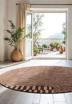 ковер в интерьере Temper LT6084-L415 круг