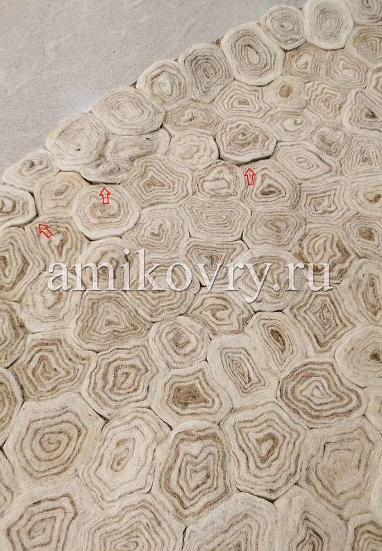 Ковер ручной работы с рельефом Chakri/Glued-Ivory Grey discount