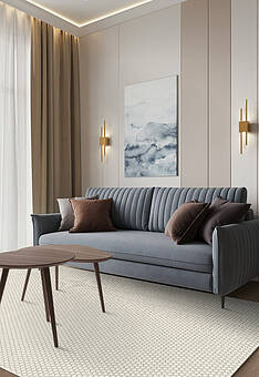 безворсовый ковер в интерьере Alfeo RA6034-R228
