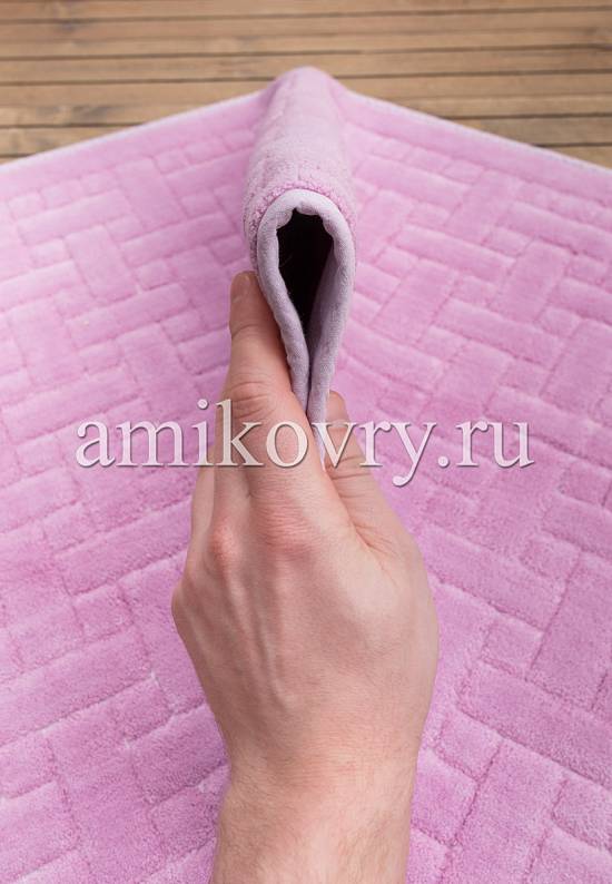 Сиреневый коврик для ванной из хлопка CTN 06-Violet