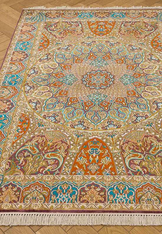 Шелковый ковер ручной работы IIST-GI97K2JJ5 Khatamband