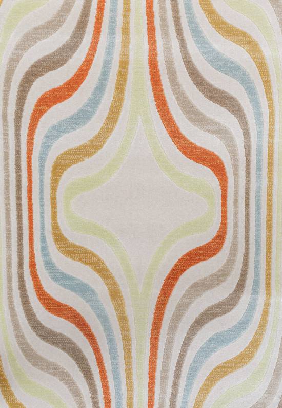 Синтетический ковер Z0424-Cream-Terracotta