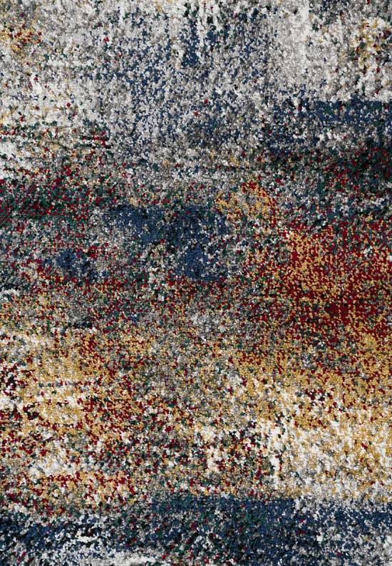 Современный синтетический ковер D821-Gray-Red