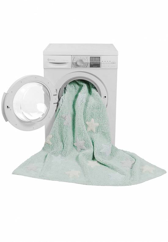 Детский стираемый ковер Stars Tricolor Mint
