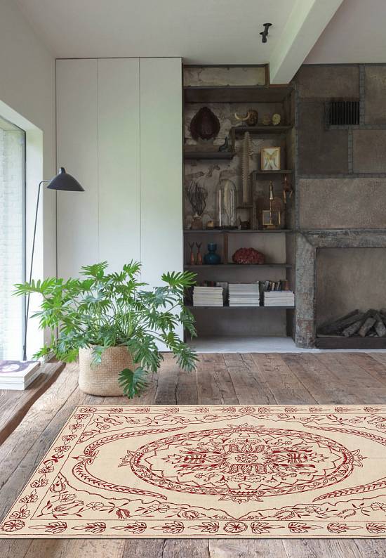Элитный ковер ручной работы Kilim Addis Ababa Red