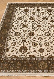 ковер в перспективе против ворса Kashan gold Ivory Brown