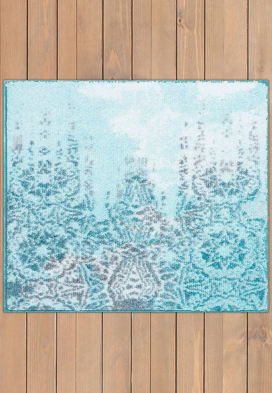 Квадратный коврик для ванной Gothic 01 Turquoise