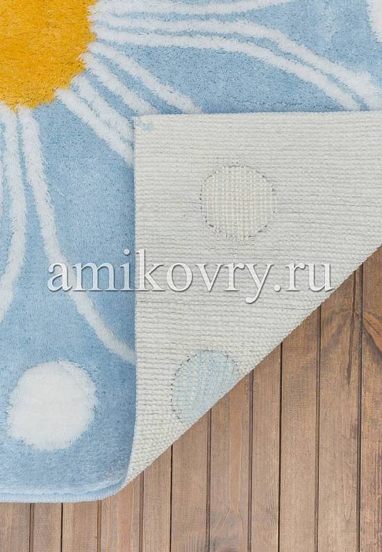 Голубой коврик для ванной комнаты Alinda 818 Light Blue