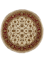 дизайн ковра Kashan gold 10/10 CH-102-1-Ivory/Red круг