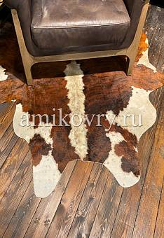 Натуральная шкура коровы Полосы коричнево-чёрные 572 discount