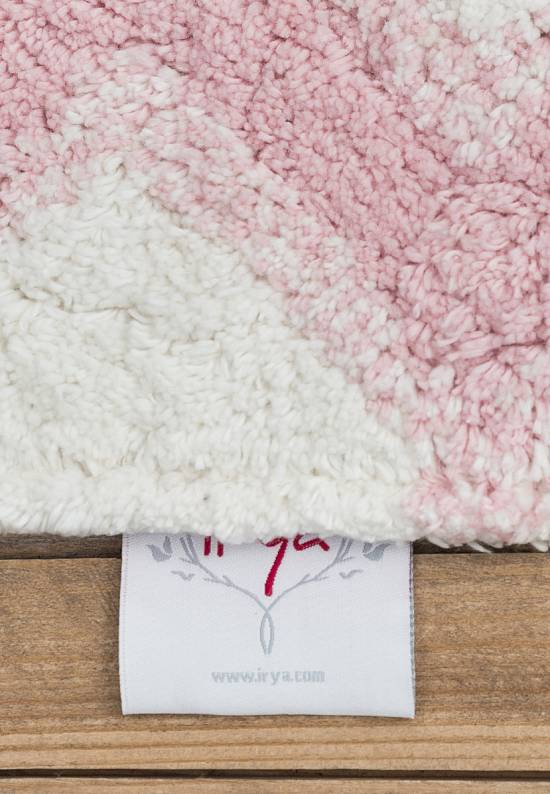 Серо-розовый коврик для ванной из хлопка Leron-Pink
