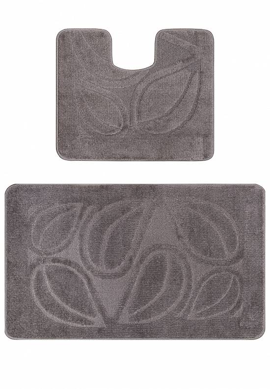 Серый комплект ковриков для ванной Flora 2503 Opal Grey BQ