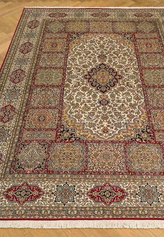 Шелковый ковер из Индии Shiraz Red Beige