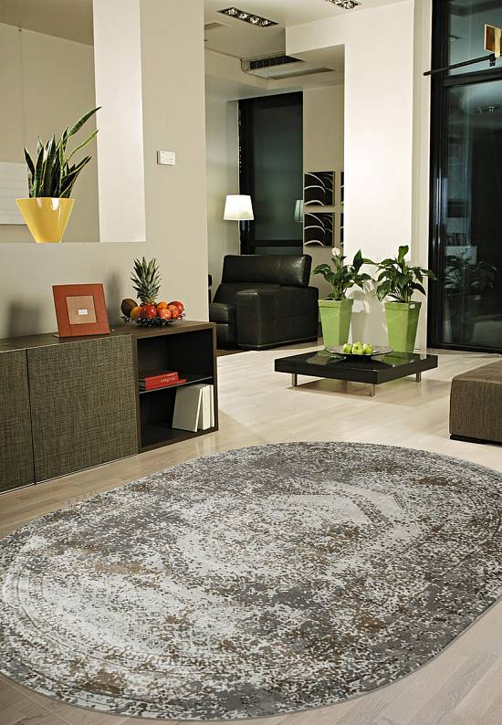 Синтетический бюджетный ковер F240-Gray-Beige