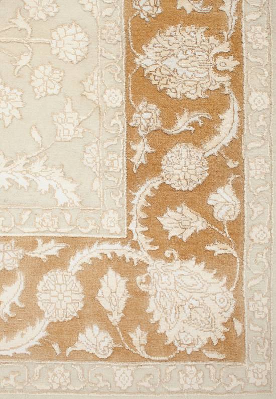 Роскошный ковер ручной работы N-17-Ivory/Camel