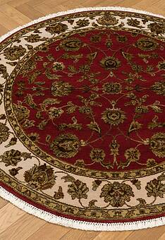 ковер в перспективе против ворса Kashan gold 10/10 SKP-167-1-Red/Ivory круг