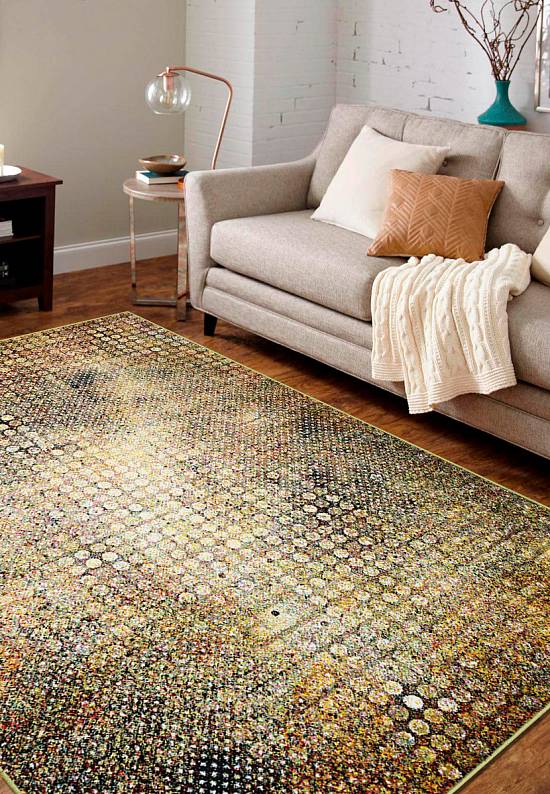 Недорогой синтетический ковер C037-Multicolor