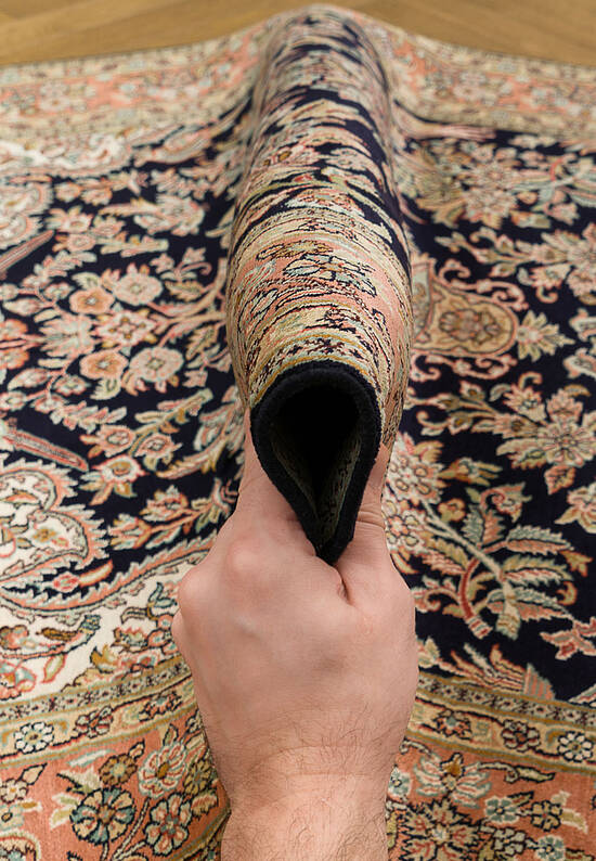 Шелковый ковер ручной работы IIST-GI57KE7N7 Blue Birds