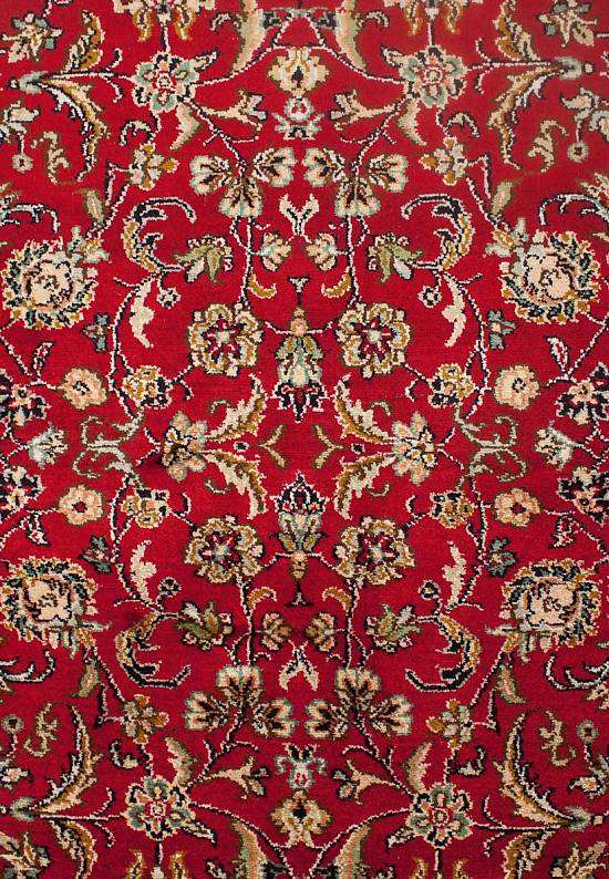 Шелковый ковер ручной работы из Индии 244003-Afshar red/beige