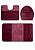 Бордово-фиолетовый комплект ковриков для ванной комнаты и туалета Sile 2576 Aubergine BQF