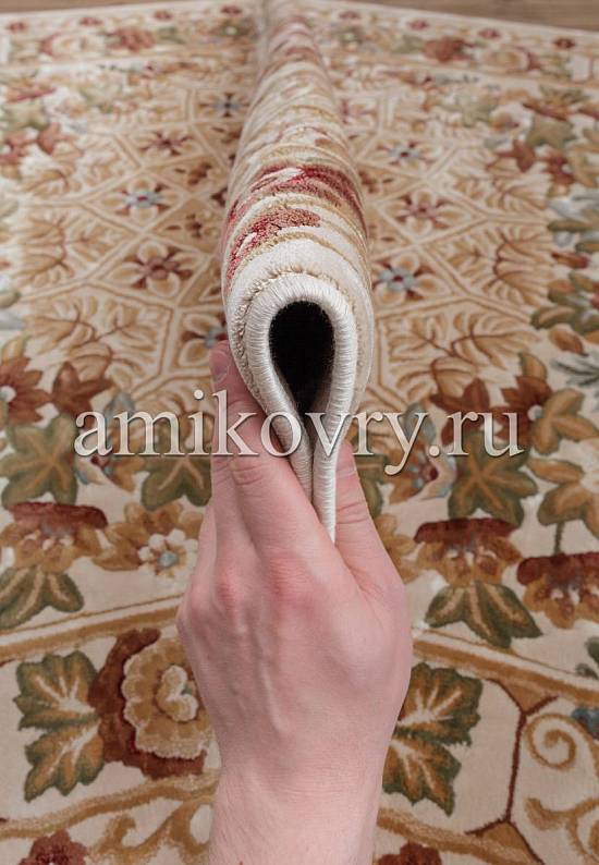 Бельгийский рельефный ковер из вискозы 02C062-Ivory