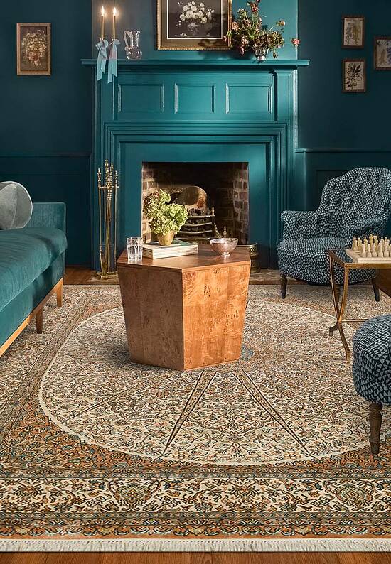 Шелковый ковер ручной работы IIST-GI97K25EJ Kashan Cream