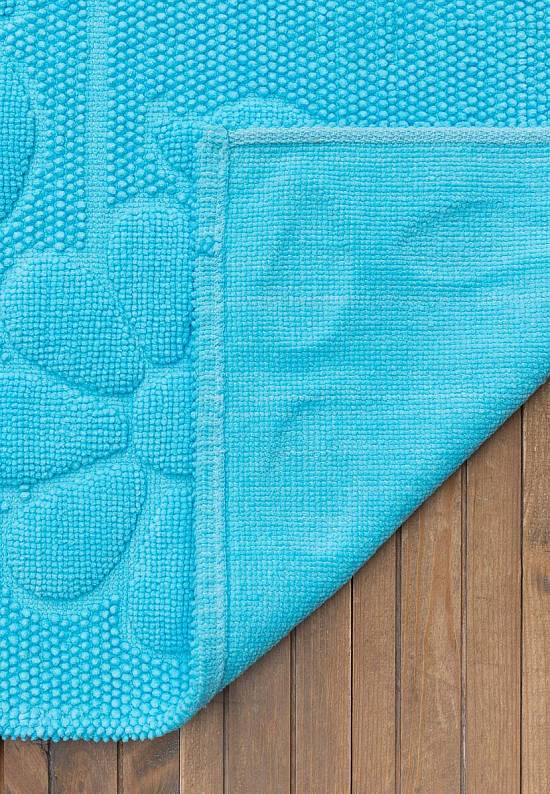 Бирюзовый коврик для ванной из хлопка SCTN 10-Turquoise