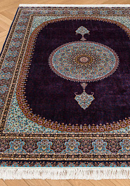 ковер в перспективе против ворса Ottoman Silk Masoomi-Dark Blue