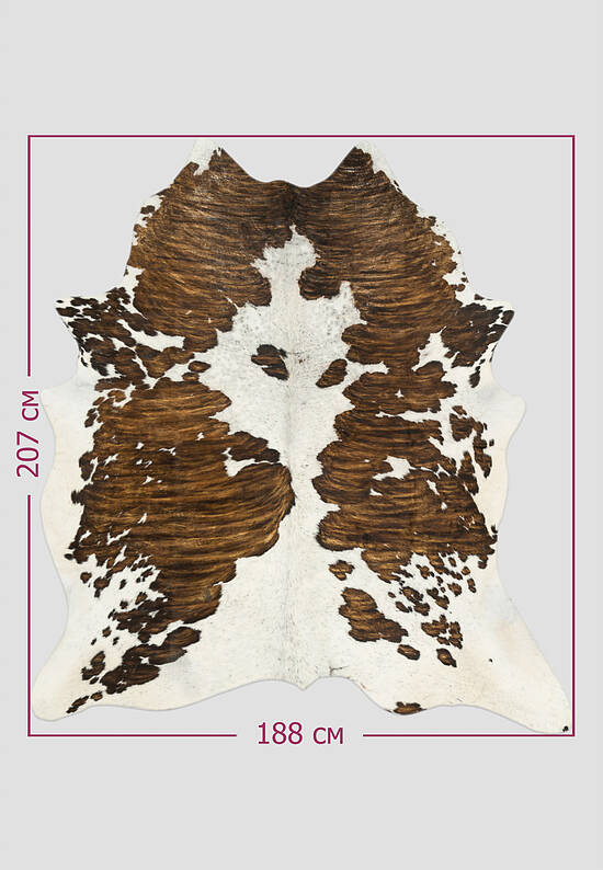 Натуральная шкура коровы Полосы светло-коричневые 1222