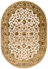 дизайн ковра Kashan gold 10/10 SC-733-3-Ivory/Camel овал