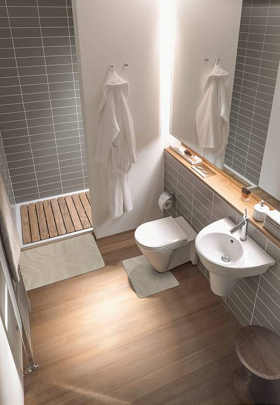 Светлый комплект ковриков для ванной и туалета Symphony 2521 Sandy Grey BQ