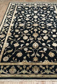 ковер в перспективе по ворсу Kashan gold Black