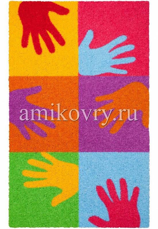 Бельгийский придверный коврик Pop art hands XSmall
