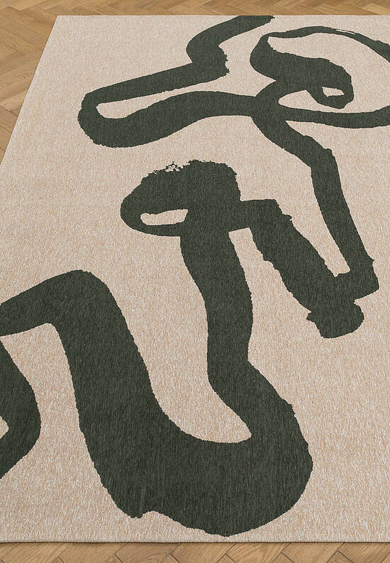 Современный безворсовый ковер LS6083-L407