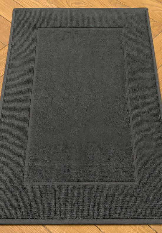 Темно-серый коврик для ванной из хлопка Graphite