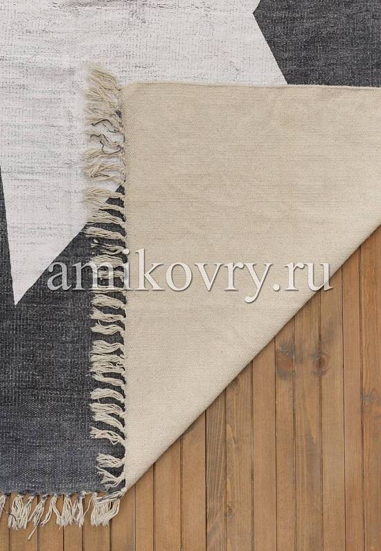 Безворсовый ковер из хлопка JHC-03 blue-white one star