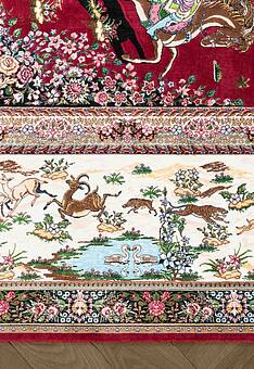 фрагмент ковра Ottoman Silk Shekargah-Modern Red