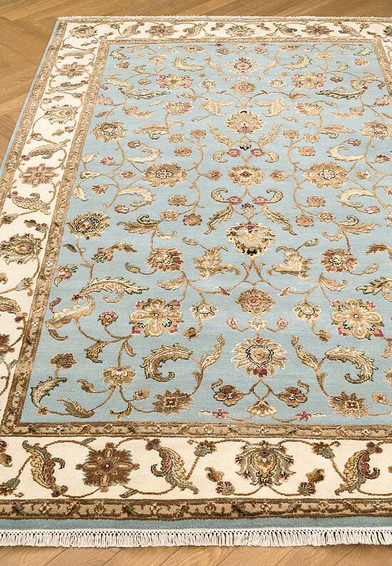 Элитный ковер ручной работы 10/10 RS-03-2-Light Blue/Ivory
