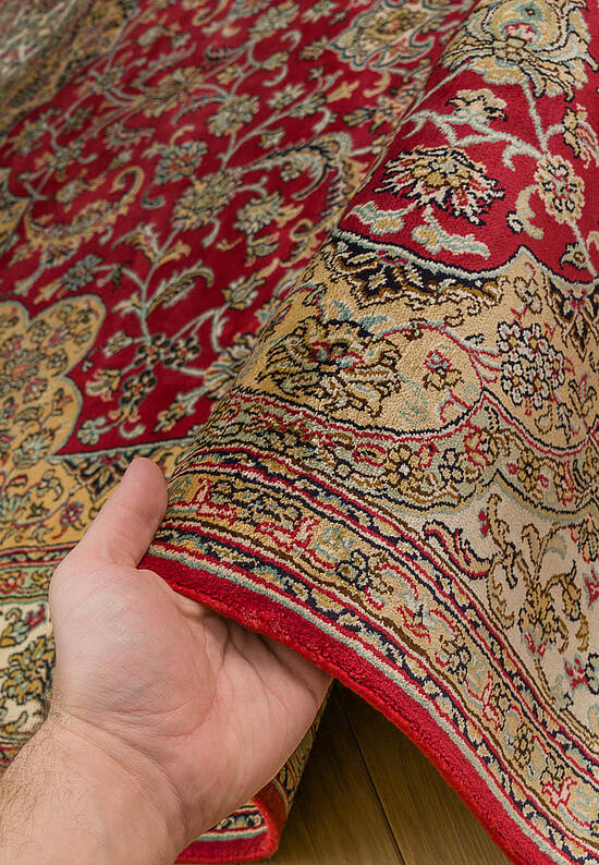 Шелковый ковер ручной работы IIST-GI9KK2NKN Kashan Red
