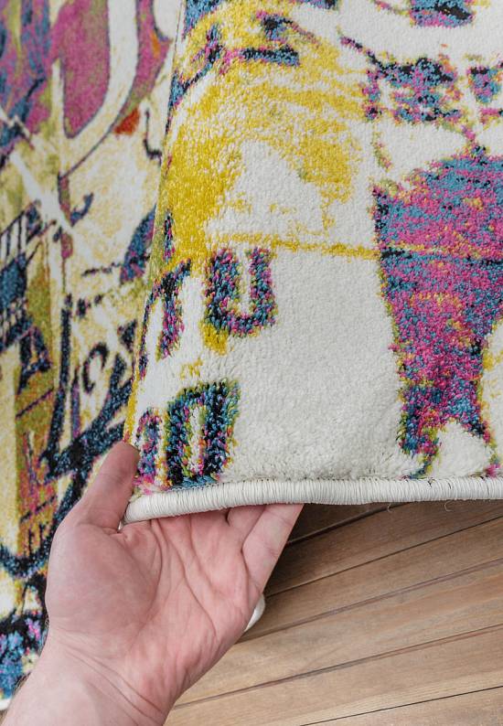 Недорогой синтетический ковер 2776-Multicolor