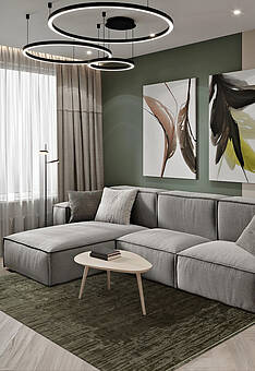 ковер в интерьере Torino Esse TOR 05 Green