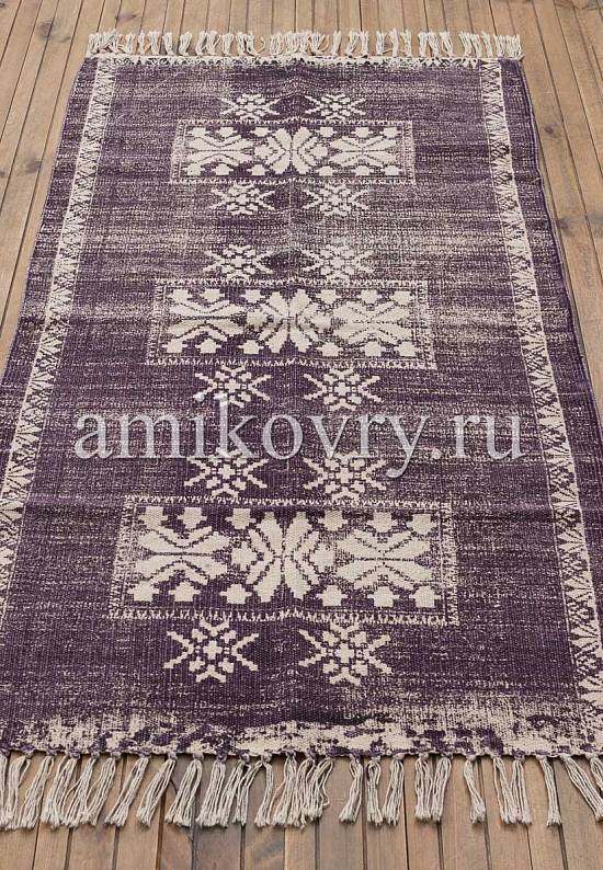 Безворсовый ковер ручной работы из Индии JHC-17-04 natural-purple