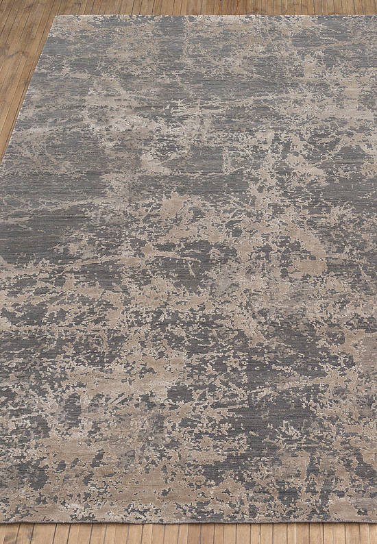 Дизайнерский ковер ручной работы 8/8-RWB ESK-411-Medium Gray/White Sand