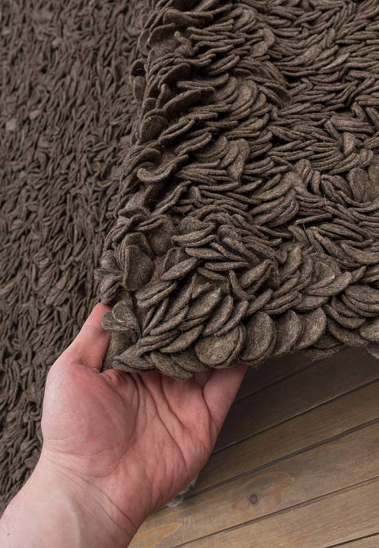 Ковер ручной работы с рельефом 1500.001-dark beige