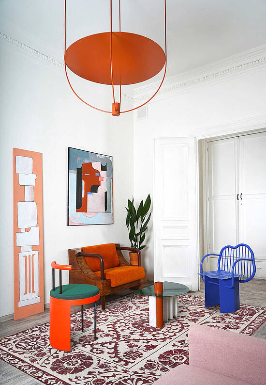 Винтажный безворсовый ковер LM6079-L395