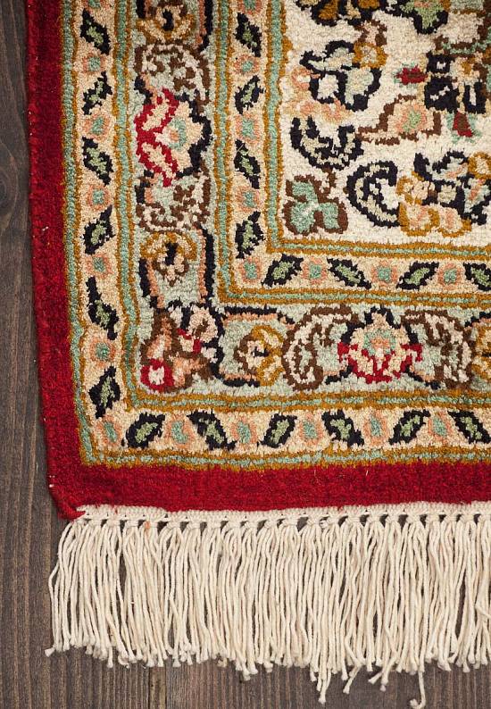 Шелковый ковер ручной работы из Индии 244003-Afshar red/beige