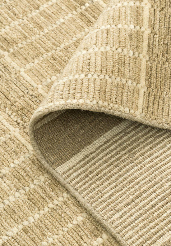 Однотонный ковер ручной работы HWL-186-Clay/Natural White