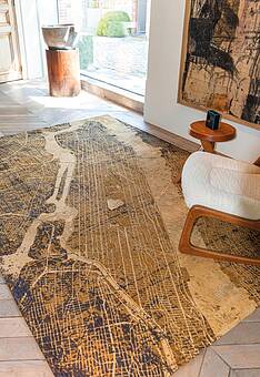 безворсовый ковер в интерьере Streets New York LS5280-L264