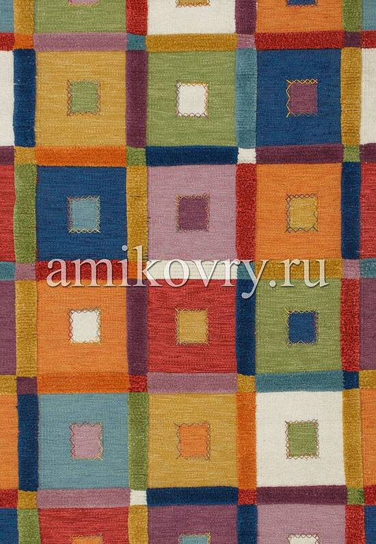 Современный ковер ручной работы из Турции 7577-Multy