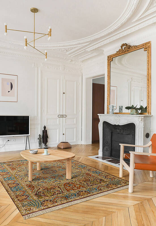 Шелковый ковер ручной работы IIST-GI97K2JJ5 Khatamband